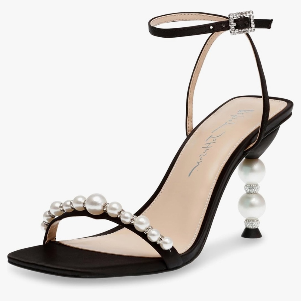 Betsey Johnson Black Stiletto Heels with Ankle Strap